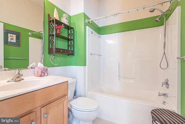 25 Easton Ave, Ocean Pines, MD 21811 - bathroom with toilet, vanity, and shower / washtub combination