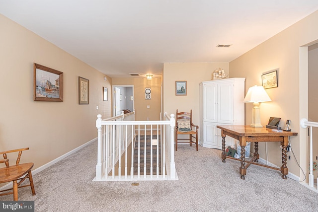 25 Easton Ave, Ocean Pines, MD 21811 - interior space with carpet flooring, an upstairs landing, visible vents, and baseboards