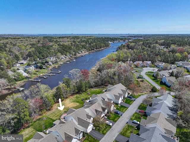 25 Easton Ave, Ocean Pines, MD 21811 - bird's eye view featuring a water view and a residential view