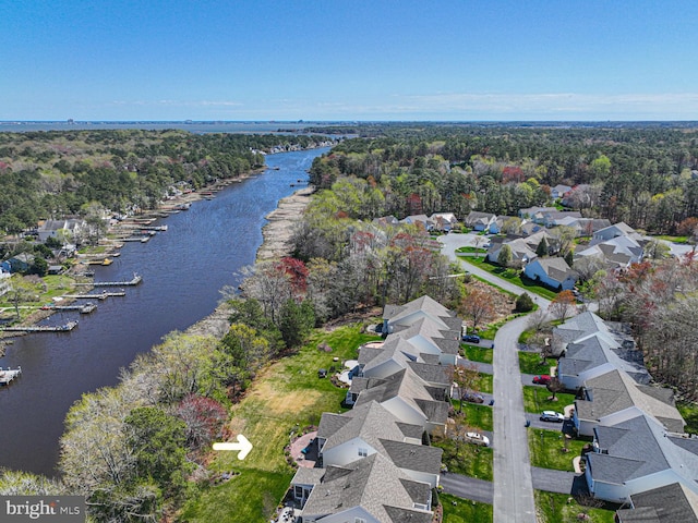 25 Easton Ave, Ocean Pines, MD 21811 - drone / aerial view with a water view and a residential view
