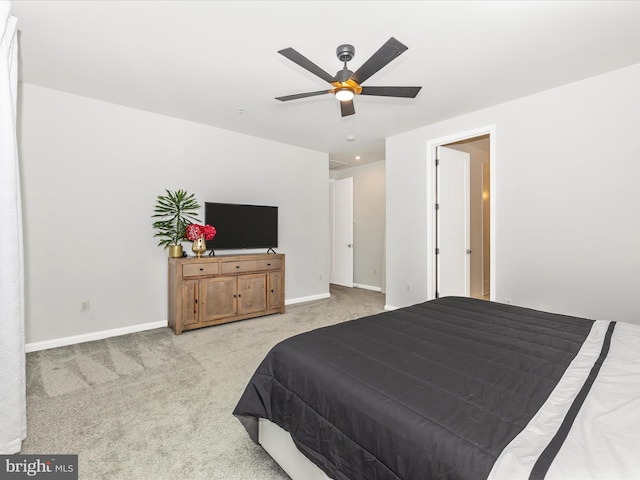 704 Kaplon Ct, Brunswick, MD 21716 - bedroom with light colored carpet, baseboards, and ceiling fan