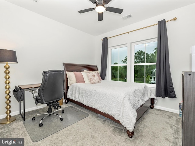 704 Kaplon Ct, Brunswick, MD 21716 - bedroom featuring baseboards, carpet flooring, an office area, and a ceiling fan