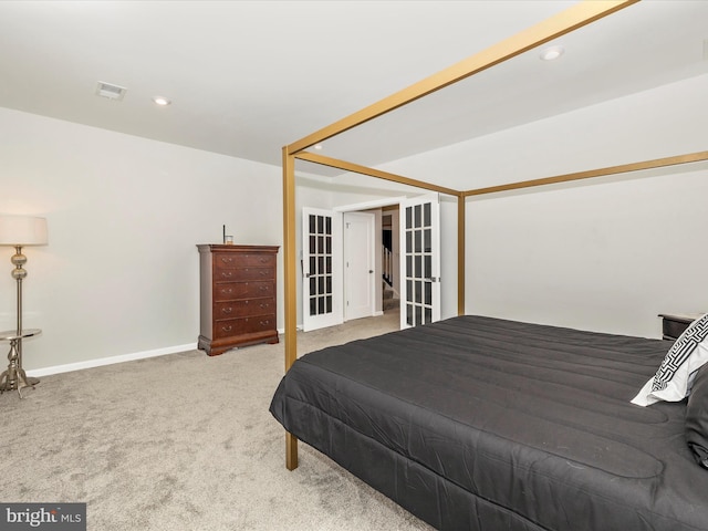704 Kaplon Ct, Brunswick, MD 21716 - bedroom featuring carpet floors, baseboards, recessed lighting, and french doors