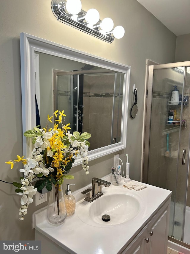 110 Woodland Ave, Norwood, PA 19074 - bathroom featuring vanity and a stall shower