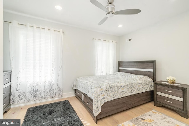 2625 Pratt St, Philadelphia, PA 19137 - bedroom featuring light wood finished floors, recessed lighting, and a ceiling fan