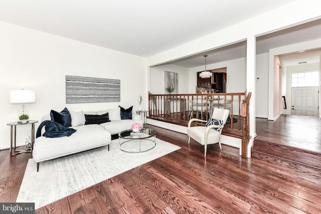 9644 Sutton Green Ct, Vienna, VA 22181 - living room with wood finished floors and baseboards