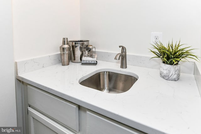 9644 Sutton Green Ct, Vienna, VA 22181 - kitchen view of a sink and light stone countertops