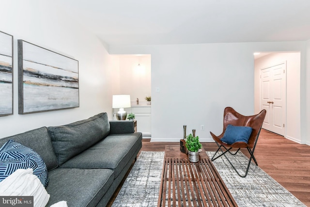 9644 Sutton Green Ct, Vienna, VA 22181 - living area featuring wood finished floors and baseboards
