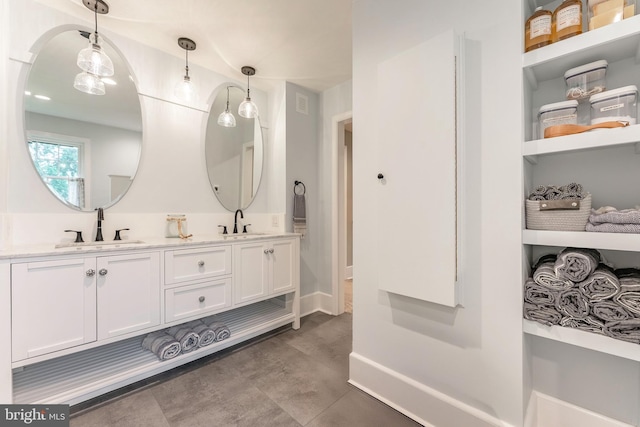 90 Indiantown Rd, Glenmoore, PA 19343 - bathroom with double vanity and baseboards