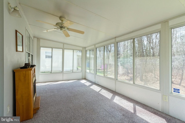 206 Holiday City Blvd, Williamstown, NJ 08094 - unfurnished sunroom featuring ceiling fan