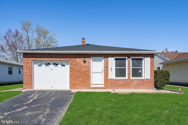 17 Hyannis St, Toms River, NJ 08757 - ranch-style home featuring a front lawn, driveway, and brick siding
