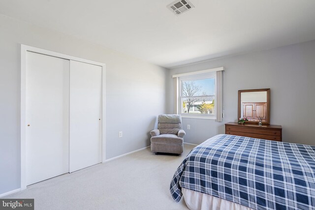 17 Hyannis St, Toms River, NJ 08757 - bedroom with baseboards, visible vents, carpet floors, and a closet