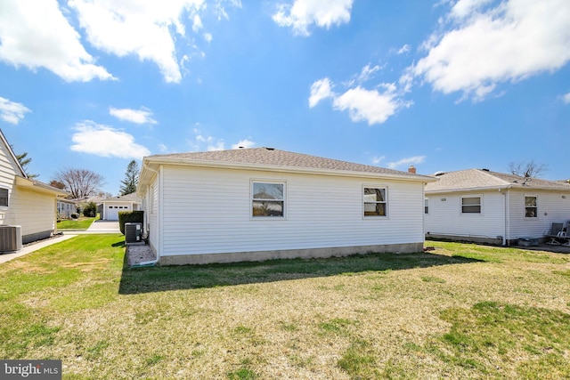 17 Hyannis St, Toms River, NJ 08757 - rear view of property featuring a lawn and cooling unit