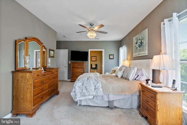 207 Secretariat Dr Unit M, Havre De Grace, MD 21078 - bedroom with light carpet and a ceiling fan