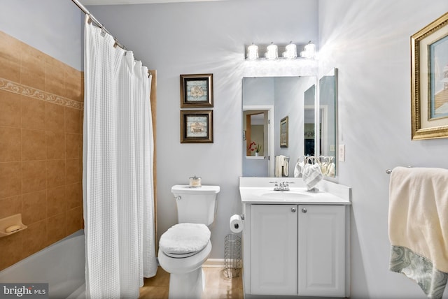 207 Secretariat Dr Unit M, Havre De Grace, MD 21078 - bathroom with toilet, vanity, shower / bath combo, and baseboards