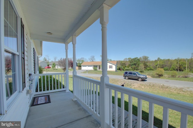 balcony with covered porch