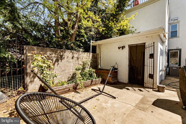 view of patio with fence