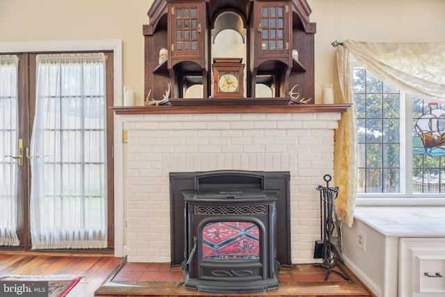 details with wood finished floors