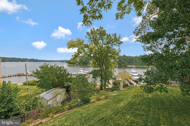 water view with fence