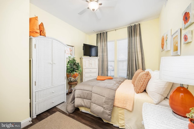 34851 Surfsong Lndg, Millville, DE 19967 - bedroom with baseboards, a ceiling fan, and wood finished floors
