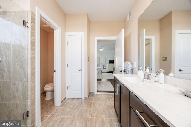 34851 Surfsong Lndg, Millville, DE 19967 - bathroom featuring visible vents, vanity, a stall shower, and ensuite bathroom
