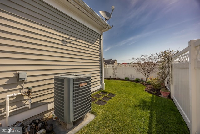 34851 Surfsong Lndg, Millville, DE 19967 - view of yard with a fenced backyard and central AC unit