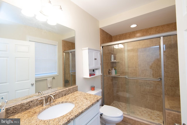 520 Bayside Dr, Stevensville, MD 21666 - full bath with a shower stall, toilet, and vanity