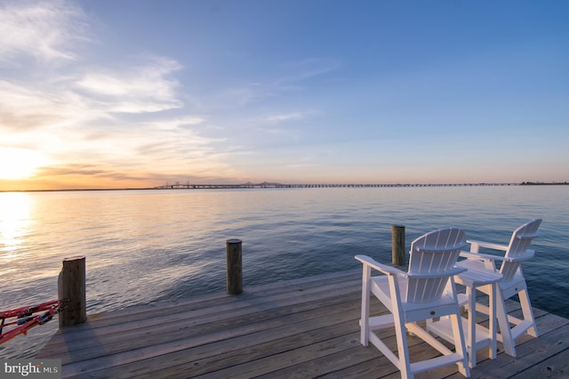 520 Bayside Dr, Stevensville, MD 21666 - view of dock featuring a water view