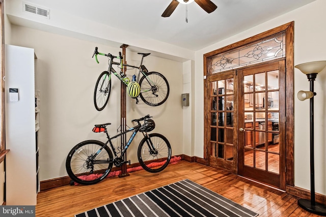 268 S E Ave, Baltimore, MD 21224 - entryway featuring hardwood / wood-style floors and a ceiling fan