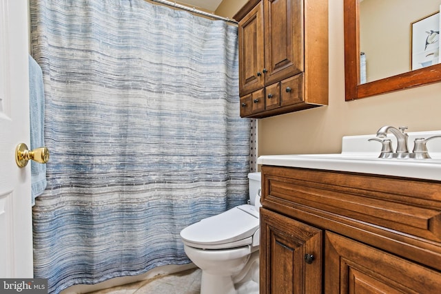 268 S E Ave, Baltimore, MD 21224 - bathroom featuring vanity, tile patterned floors, and a shower with shower curtain