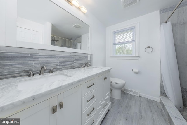 119 Field, Penns Grove, NJ 08069 - full bath featuring backsplash, a tile shower, visible vents, and a sink