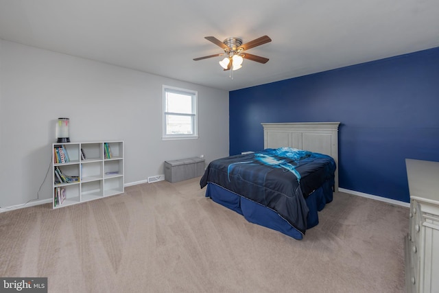 119 Field, Penns Grove, NJ 08069 - carpeted bedroom featuring baseboards, a ceiling fan, and visible vents