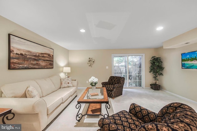 11431 Heritage Commons Way, Reston, VA 20194 - living area with carpet, recessed lighting, and baseboards