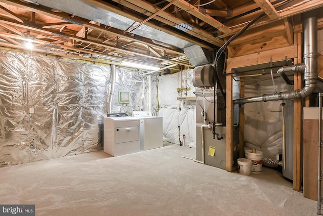 11431 Heritage Commons Way, Reston, VA 20194 - unfinished basement featuring washing machine and dryer