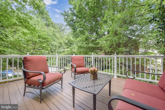 11431 Heritage Commons Way, Reston, VA 20194 - deck featuring an outdoor living space