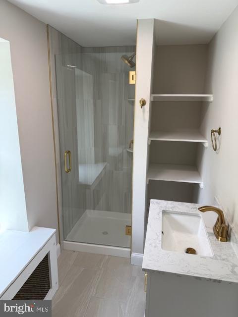 639 Old Airport Rd, Douglassville, PA 19518 - full bath with vanity and a shower stall