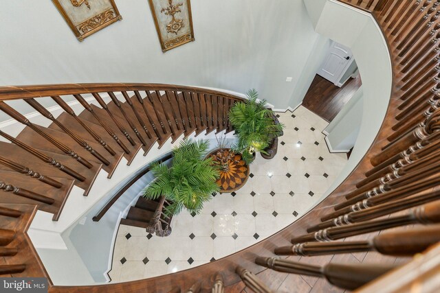 view of stairway