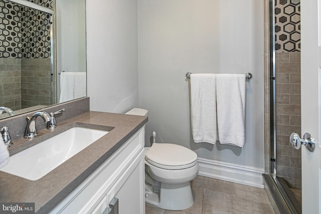 528 Prospect Ave, Princeton, NJ 08540 - full bath with a shower stall, vanity, baseboards, and toilet