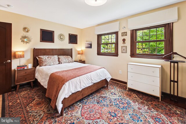 bedroom with baseboards
