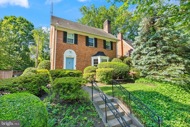4206 Ingomar St NW, Washington, DC 20015 - view of front of property with a chimney and brick siding