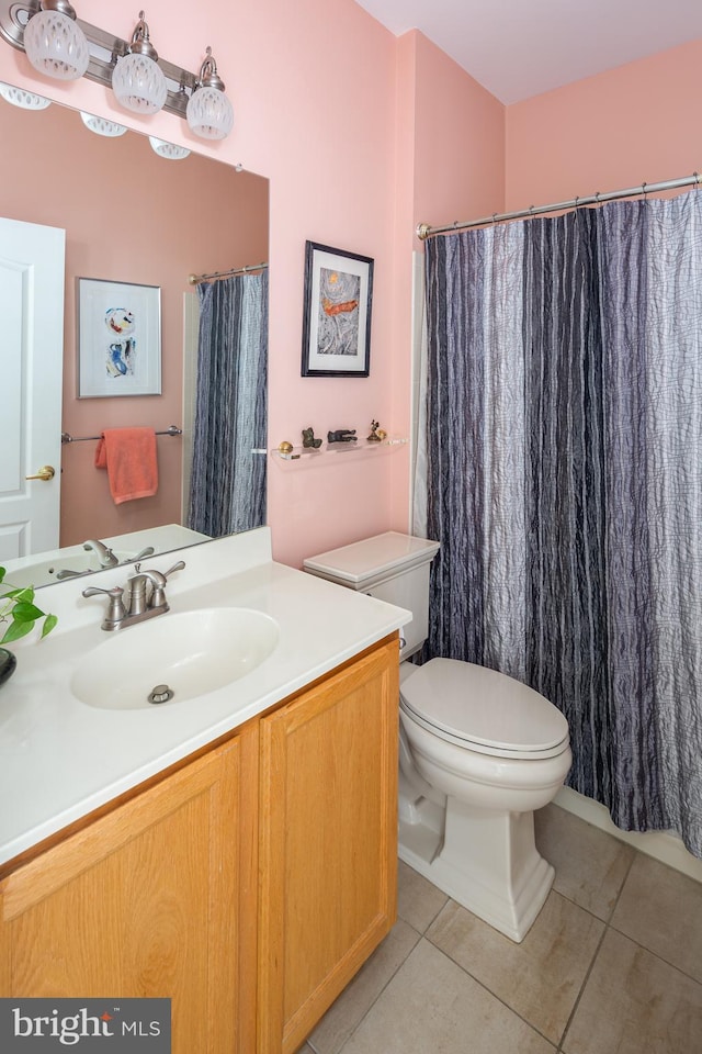 1432 Quaker Rdg, West Chester, PA 19380 - bathroom with toilet, tile patterned flooring, and vanity