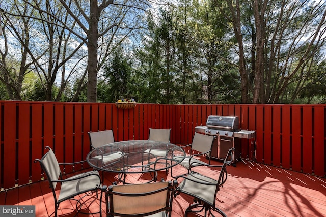 1432 Quaker Rdg, West Chester, PA 19380 - wooden terrace with outdoor dining area and area for grilling
