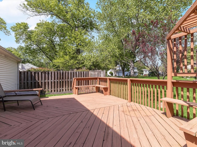 deck with fence