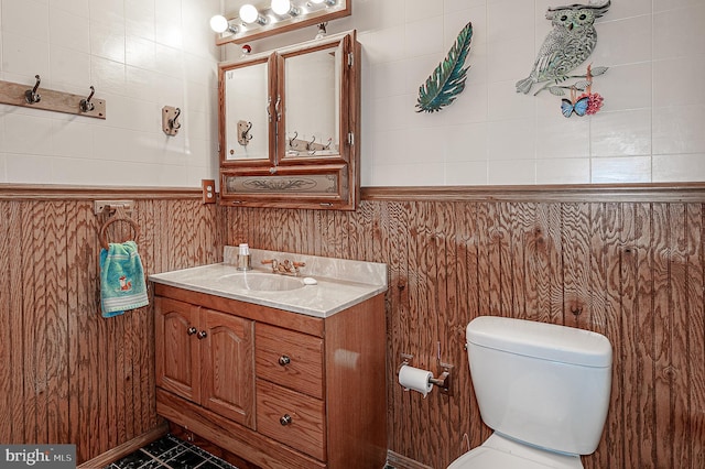 half bath with toilet and vanity