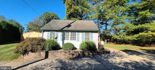 exterior space with a front yard