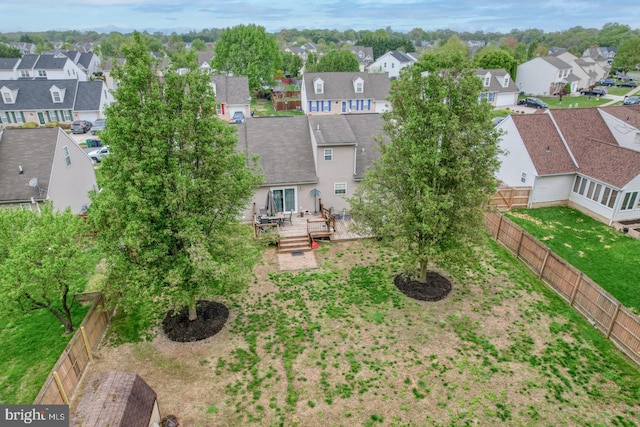 birds eye view of property featuring a residential view