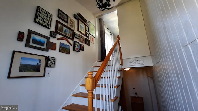 view of stairway
