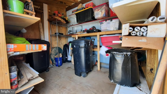 view of storage room