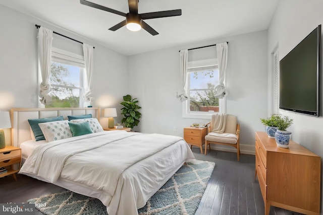 2026 Savannah Pl SE, Washington, DC 20020 - bedroom with dark wood-type flooring and a ceiling fan