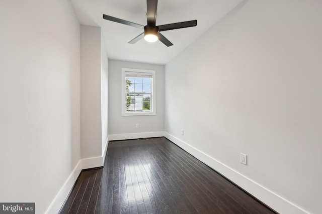 2026 Savannah Pl SE, Washington, DC 20020 - unfurnished room featuring dark wood-style flooring, baseboards, and ceiling fan
